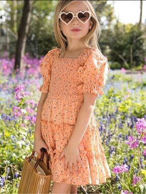Ivy City Co Mini Madeline Dress in Sorbet- Size 4T-5T
